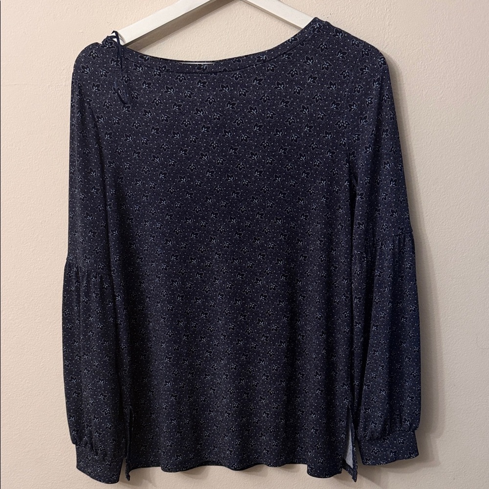 Michael Kors Dark Blue Patterned Blouse